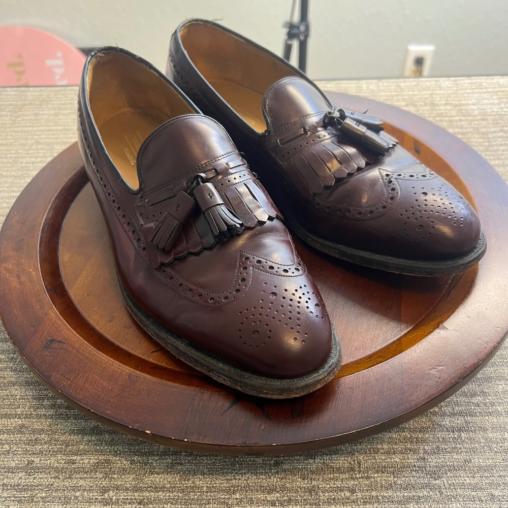 Johnston & Murphy Loafers Mens Dress Shoes Wingtip Kiltie Tassel 11.5 D USA